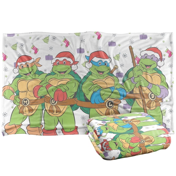 TMNT Teenage Mutant Ninja Turtles Blanket, 36'x58' Holiday Heroes Silky Touch Super Soft Throw Blanket