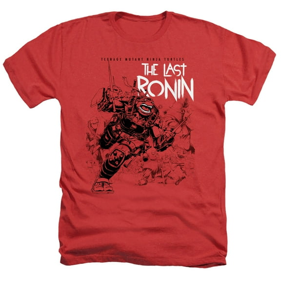 TMNT Teenage Mutant Ninja Turtles, Charging Ronin Adult Heather Short-Sleeve T Shirt