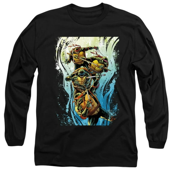 TMNT Teenage Mutant Ninja Turtles Cool Rainbow Warriors Unisex Adult Long-Sleeve T Shirt