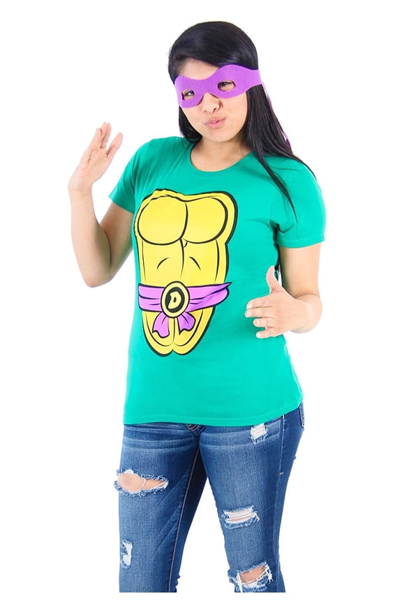 TMNT Teenage Mutant Ninja Turtles Costume Green Juniors T-shirt