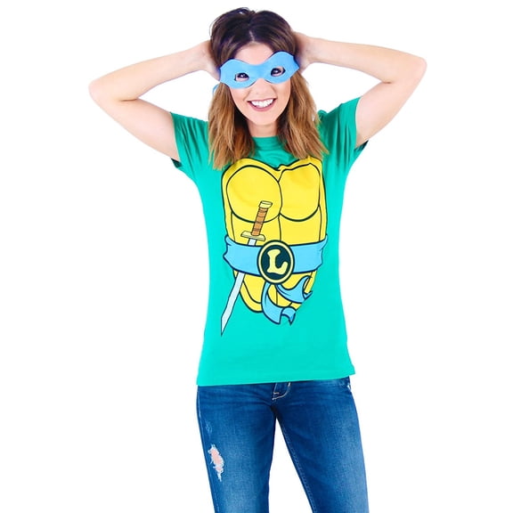 TMNT Teenage Mutant Ninja Turtles Costume Green Juniors T-shirt