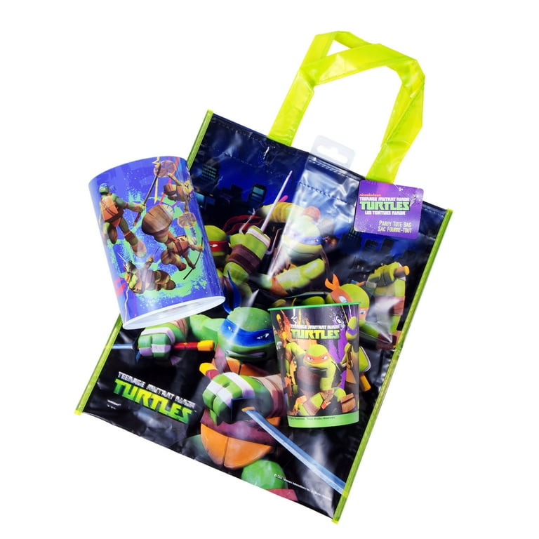 TMNT Teenage Mutant Ninja Turtles Gift Idea for Boys (3-pck) / Kids  Christmas Ages 3+ / Plastic Cup, Gift Bag & Coin Jar