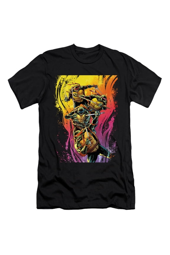 TMNT Teenage Mutant Ninja Turtles Hot Rainbow Warriors Unisex Adult Canvas Brand T Shirt