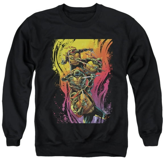 TMNT Teenage Mutant Ninja Turtles Hot Rainbow Warriors Unisex Adult Crewneck Sweatshirt