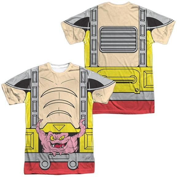 TMNT Teenage Mutant Ninja Turtles Krang Costume Unisex Adult Sublimated Halloween Costume T Shirt (3X-Large) White (Front/Back)