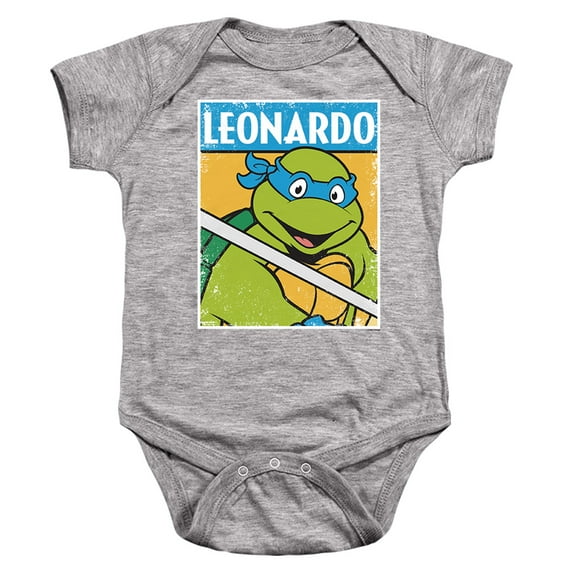 TMNT Teenage Mutant Ninja Turtles Leo Unisex Infant Snap Suit for Baby (12 Months) Athletic Heather