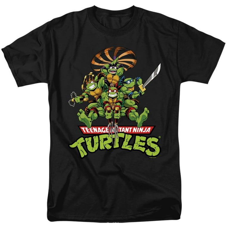 Teenage Mutant Ninja Turtles TMNT Black Short Sleeve T-Shirt Adult Size XL  NEW