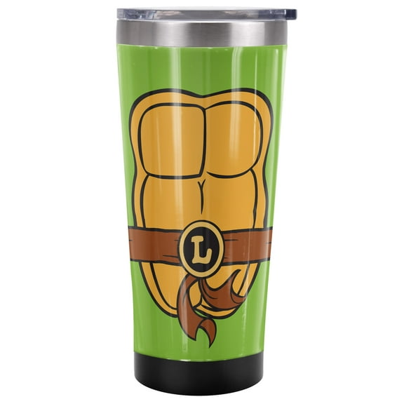 TMNT Teenage Mutant Ninja Turtles Official Leo Shell 20 oz Travel Tumbler, Stainless Steel, Vacuum Insulated with Leak Resistant Slide-Lock Lid