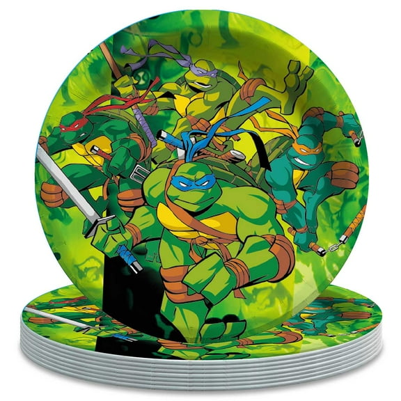 TMNT Teenage Mutant Ninja Turtles Paper Plates Birthday Decorations Party Supplies Tableware Disposable Dinnerware