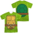thumbnail image 1 of TMNT Teenage Mutant Ninja Turtles Raphael Costume Unisex Adult Sublimated Halloween Costume T Shirt (X-Large) White (Front/Back), 1 of 2