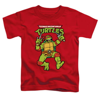Teenage Mutant Ninja Turtles: Mutant Mayhem - Michelangelo AKA Mikey - Pizza Rules - Toddler and Youth Crewneck Fleece Sweatshirt, Toddler Boy's, Size