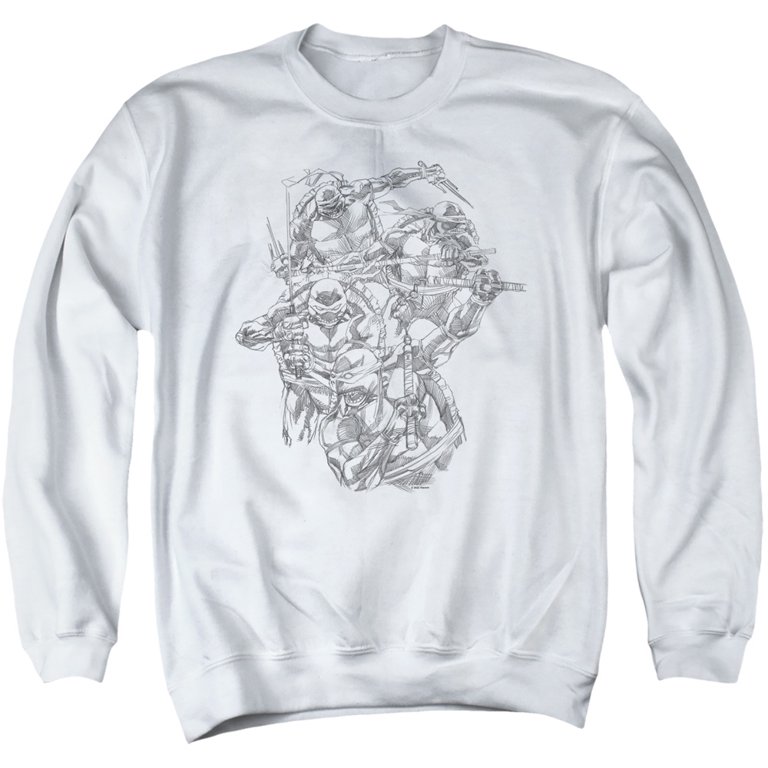 Teenage Mutant Ninja Turtles Christmas Adult Crewneck Sweatshirt White / L