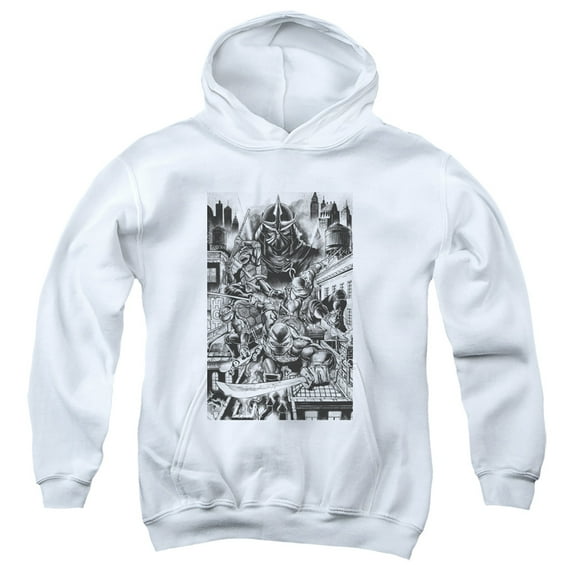 TMNT Teenage Mutant Ninja Turtles Take Down Shredder Unisex Youth Pull-Over Hoodie