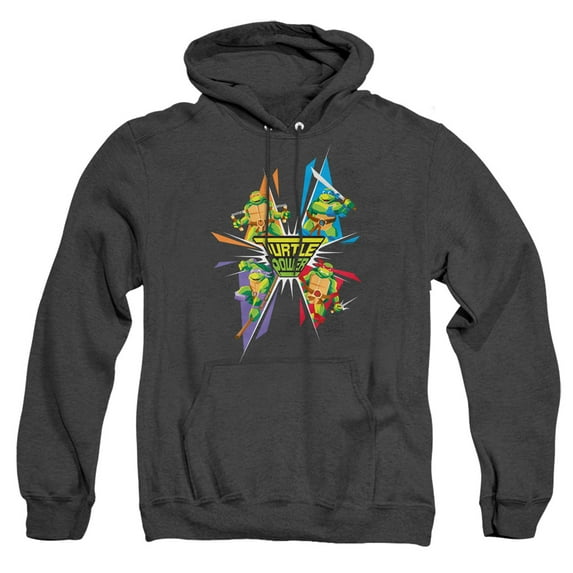 TMNT Teenage Mutant Ninja Turtles Turtle Power Unisex Adult Pull-Over Heather Hoodie