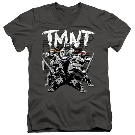 TMNT Teenage Mutant Ninja Turtles Unisex Adult V-Neck T Shirt