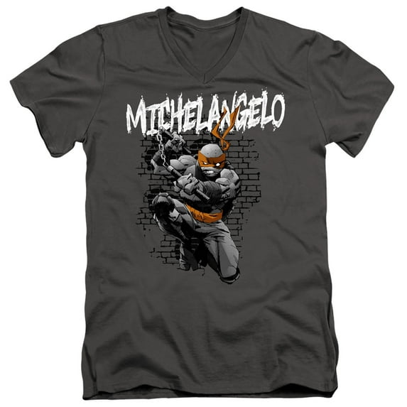 TMNT Teenage Mutant Ninja Turtles Unisex Adult V-Neck T Shirt
