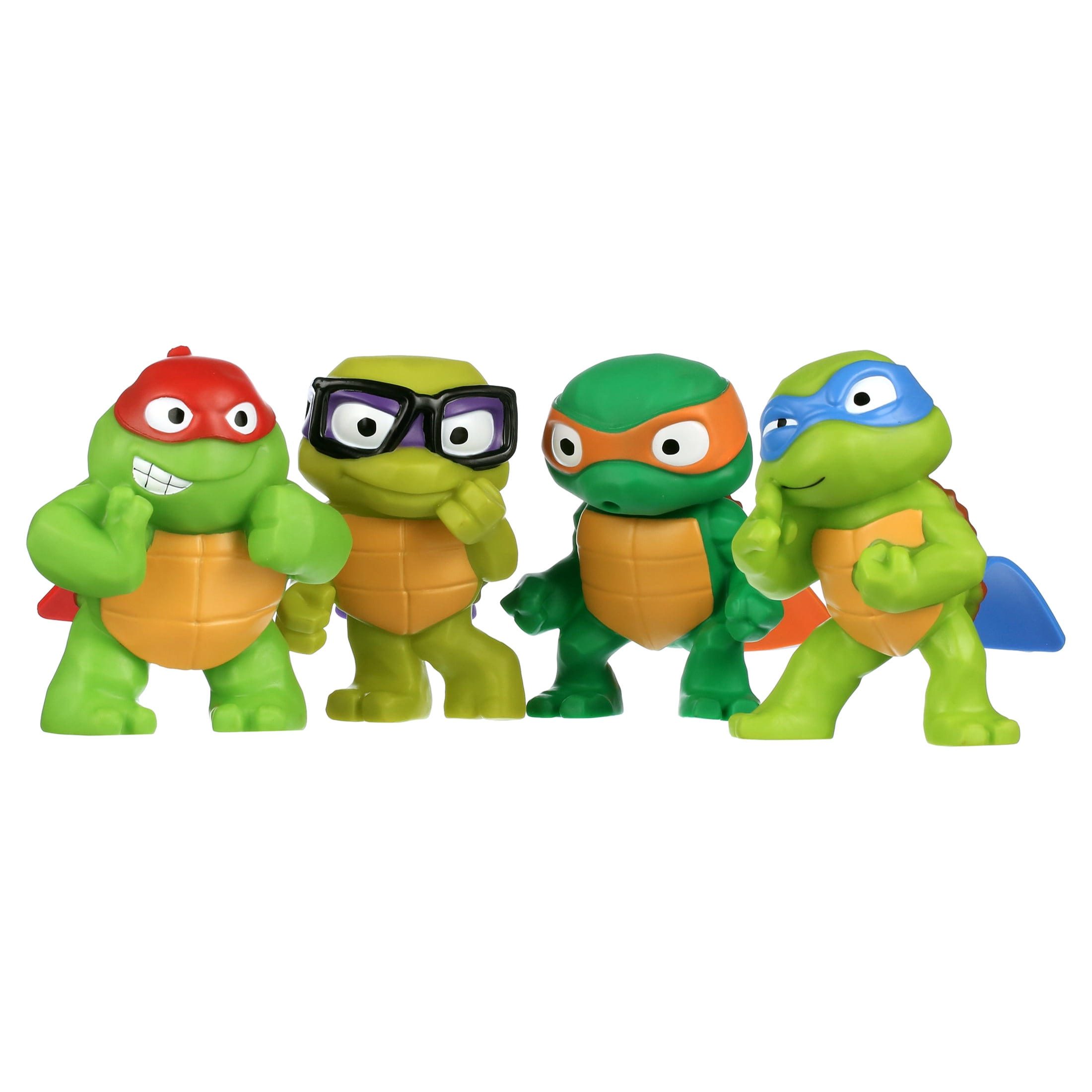 TMNT Tootin' Tot Turtles Soft Bundle includes one of each of the Teenage Mutant Ninja Turtles