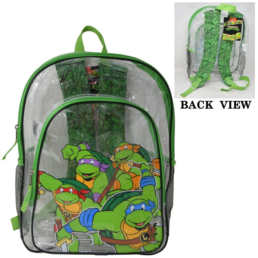 TMNT Transparent 16" Backpack- NINJA TURTLES