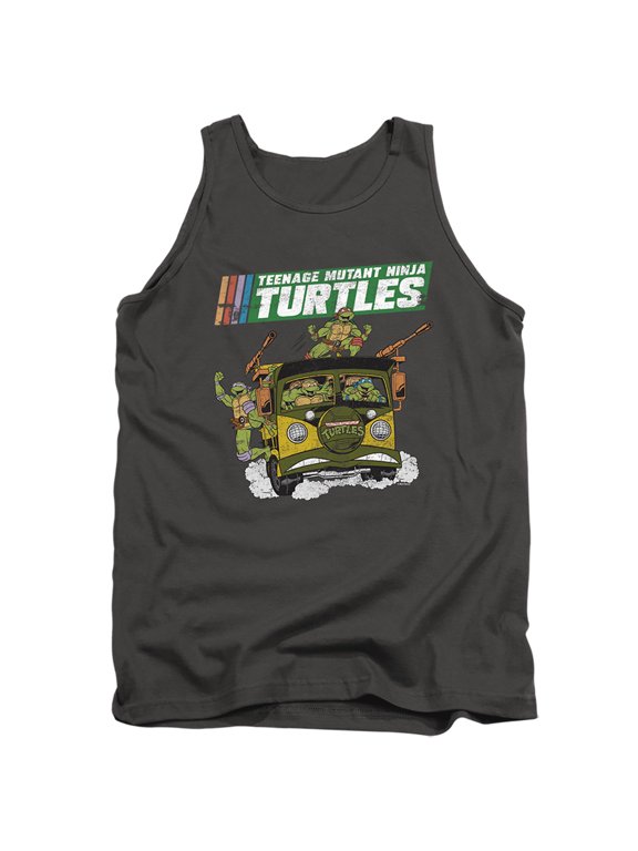 TMNT Van Unisex Adult Tank Top,Charcoal, Small