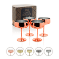 thumbnail image 1 of TMNovo Coupe Glasses Set of 4 - 15 oz Matte Copper Stainless Steel Martini & Champagne Glasses Set, 1 of 7