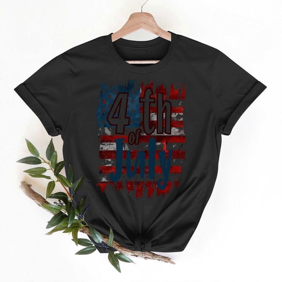 Cxenplz 4Th of July Graphic Tees for Girls Women USA Flag Letter Print Cute Tops Fashion Patriotic Independence Day T-Shirts