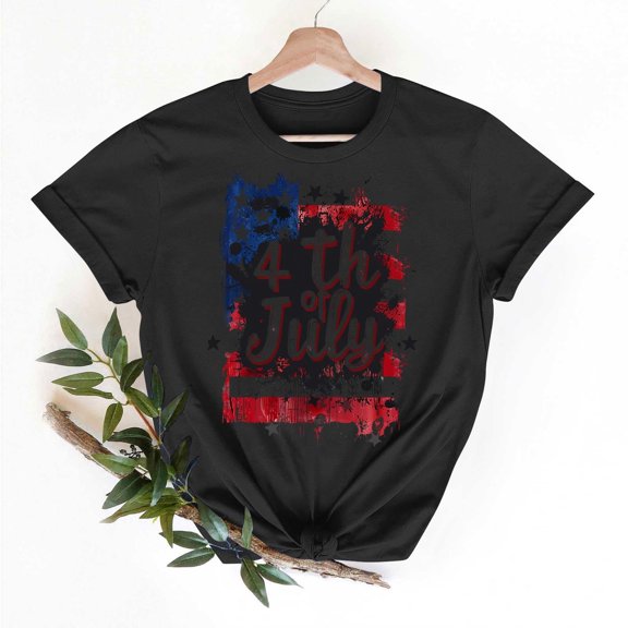 Cxenplz 4Th of July Shirts Women Short Sleeve Graphic Patriotic T-Shirts USA Memorial Day American Flag Shirts Blouses 2025