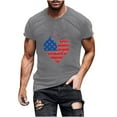 thumbnail image 1 of Cxenplz American Flag Shirts for Men Summer Casual Independence Day 4th of July Tops Patriotic Short Sleeve Shirt USA Memorial Day Tee, 1 of 5