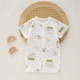 thumbnail image 1 of TMOYZQ Baby Boy Girls Clothes Newborn Cotton Short Sleeve Bodysuit Jumpsuits Infant Soft Summer Pajamas 0-12 Months, 1 of 3