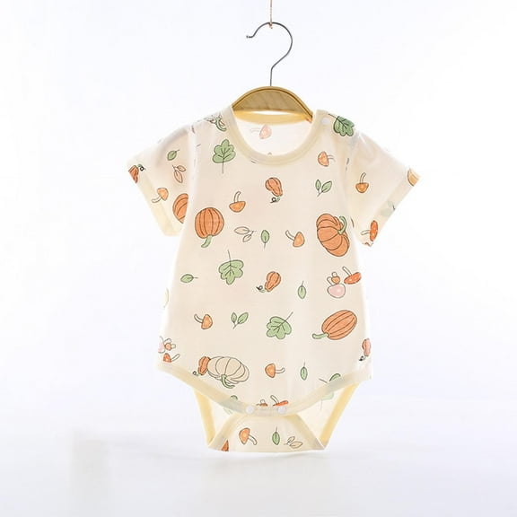 TMOYZQ Baby Boys Girls Bodysuit Super Soft Cotton Romper Summer Cute Print Onesie Clothes 0-12 Months