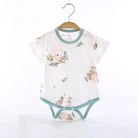 TMOYZQ Baby Boys Girls Bodysuit Super Soft Cotton Romper Summer Cute Print Onesie Clothes 0-12 Months