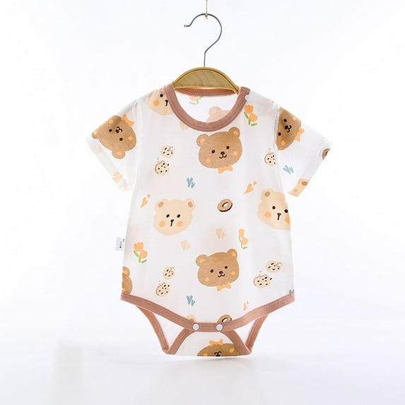 TMOYZQ Baby Boys Girls Bodysuit Super Soft Cotton Romper Summer Cute Print Onesie Clothes 0-12 Months