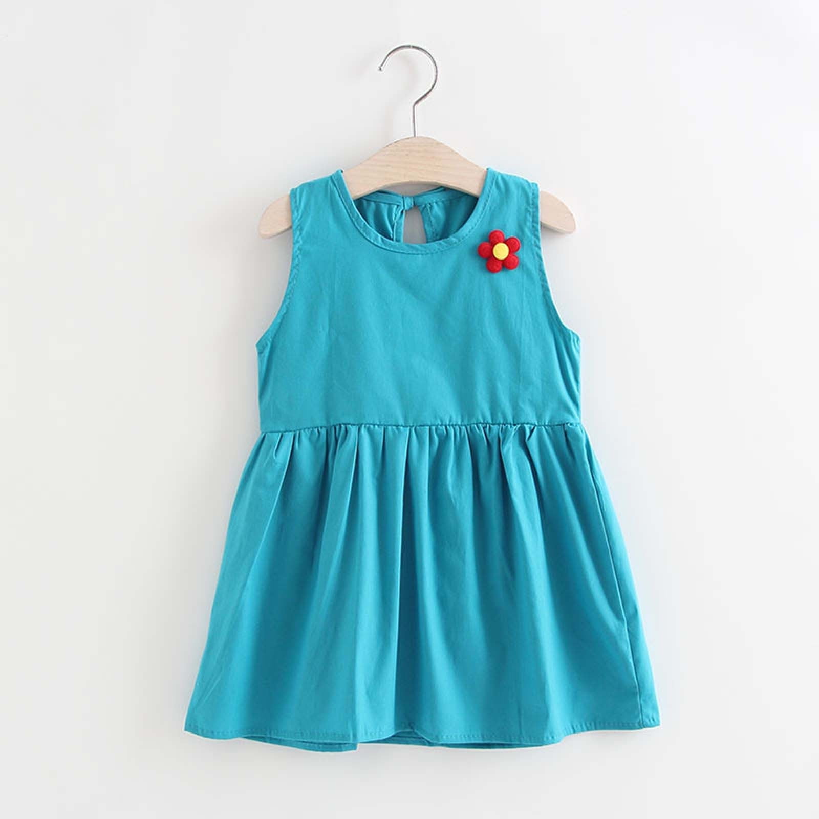 TMOYZQ Baby Clothes Clearance Sale! Toddler Girls Summer Tank Tutu Dress  Sleeveless Flower Princess Dress Kids Infant Casual Dresses for Birthday