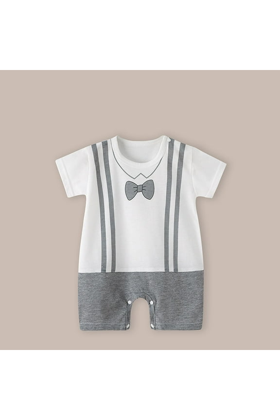 Baby Short Sleeve Bodysuits Cotton Onesie Romper with Cute Graphics Lightweight One-Piece Newborn Boys Girls Clothes 0-18 Months