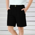 thumbnail image 1 of TMOYZQ Boys Girls Linen Shorts Summer Elastic Waist Casual Shorts for Child Cloth with Pockets, 1 of 6