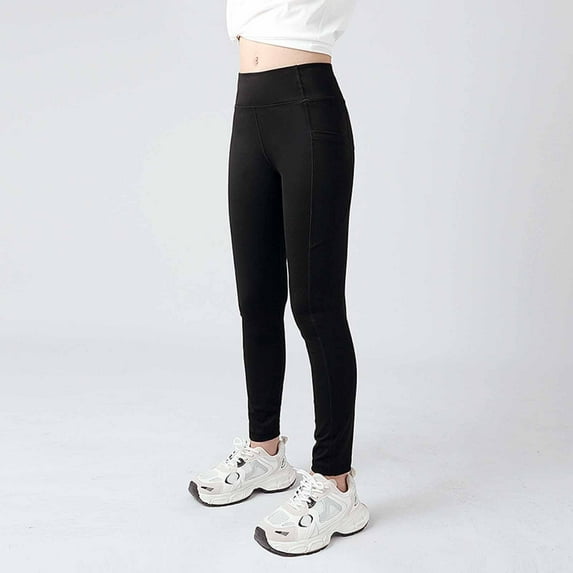 TMOYZQ Boys Girls Quick-Dry Leggings Kid Childs High Waist Tummy Control Outdoor Workout Pants Slim Fit Solid Color Dance Running Yoga Pants on Clearance