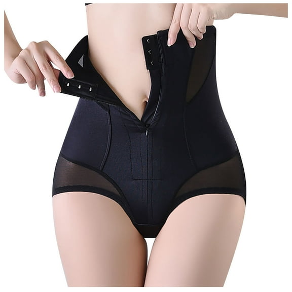 TMOYZQ Butt Lifting Shapewear for Women Tummy Control Zipper Front High Waisted Body Shaper Slimming Underwear Girdle Panty Adjustable Waist Trainer Shorts