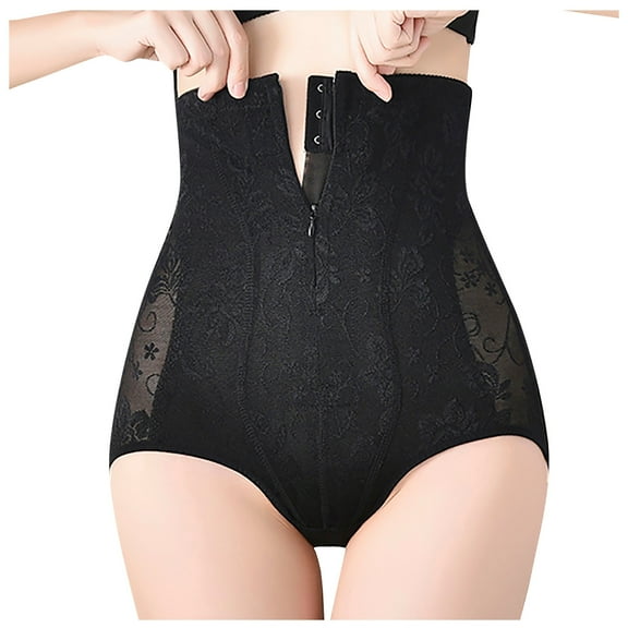 TMOYZQ Butt Lifting Shapewear for Women Tummy Control Zipper Front High Waisted Body Shaper Slimming Underwear Girdle Panty Adjustable Waist Trainer Shorts
