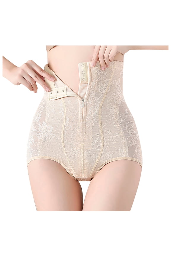 Butt Lifting Shapewear for Women Tummy Control Zipper Front High Waisted Body Shaper Slimming Underwear Girdle Panty Adjustable Waist Trainer Shorts