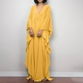thumbnail image 1 of TMOYZQ Caftans Dresses for Women Solid Color Plus Size Beach Dress V Neck Cover Up Loose Soft Kaftan Loungewear, 1 of 6