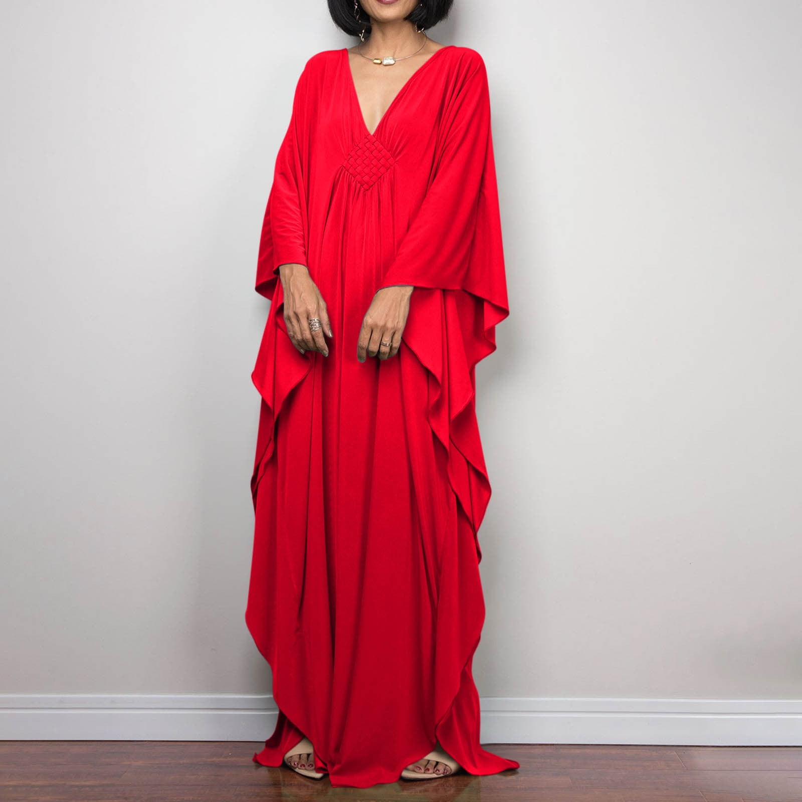 One Size Fits 1X-3X Women's Plus Size Caftan Cover Up - Polyester Maxi Dress Kaftan For Beach, Dubai Style, Orange, Beach Pool Lounging Dress One Size Fits 1X-3X Women's Plus Size Caftan Cover Up - Polyester Maxi Dress Kaftan For Beach, Dubai Style, Orange, Beach Pool Lounging Dress