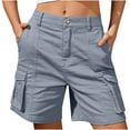 thumbnail image 1 of TMOYZQ Cargo Shorts for Women Casual Elastic High Waist Hiking Shorts Casual 7 Inch Inseam Summer Shorts with Multi Pockets, 1 of 7