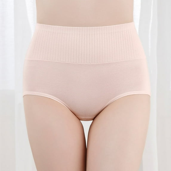 TMOYZQ Cotton Underwear for Women High Waist Seamless Briefs Breathable Tummy Control No Show Ladies Panties