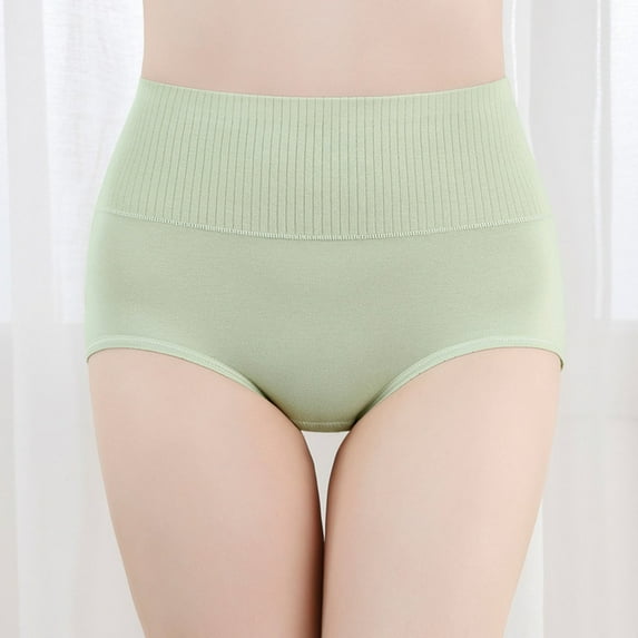 TMOYZQ Cotton Underwear for Women High Waist Seamless Briefs Breathable Tummy Control No Show Ladies Panties
