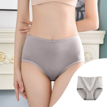 TMOYZQ Cotton Underwear for Women Solid Color High Waisted Everyday Panties Soft Breathable Full Coverage Briefs