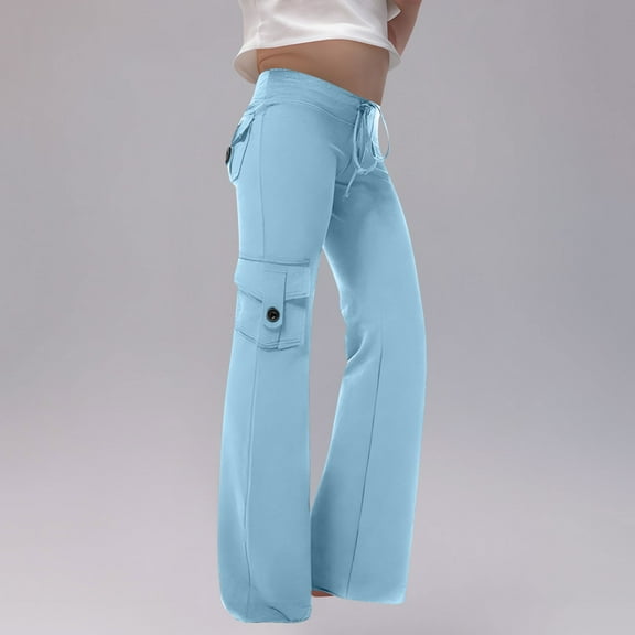 TMOYZQ Girls Soft Yoga Pants with Pockets High Waist Flare Workout Dance Leggings for Teen Girls