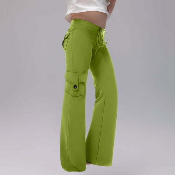 TMOYZQ Girls Soft Yoga Pants with Pockets High Waist Flare Workout Dance Leggings for Teen Girls