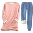 thumbnail image 1 of TMOYZQ Fleece Jogger Sets for Women 2 Piece Oversized Sweatsuit Outfits Long Sleeve Crew Neck Pullover Sweatshirt and Drawstring Elastic Waist Sweatpants Set Tracksuit, 1 of 2