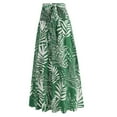 thumbnail image 1 of Cxenplz Floral Maxi Skirt for Women Summer Comfy Boho Tiered Elastic High Waisted Skirts Vacation A-Line Flowy Swing Halter Midi Dress, 1 of 9
