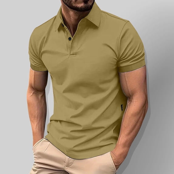 TMOYZQ Golf Shirts Men's Big and Big Classic Fit Quick Dry Short Sleeve Shirts Stretch Business Office Shirt Casual Soft Lightweight Breathable Blouse Tops