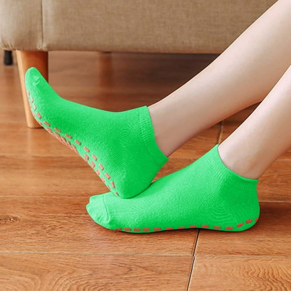 Clearance Clothes Under $5 TMOYZQ Grip Socks for Women, Anti-Skid Slipper Socks with Grips No Slip Cushioned Ankle Socks Yoga Workout Running Crew Socks Hospital Socks on Clearance Sale